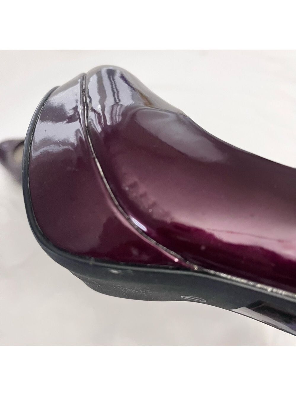 Patent Leather Burgundy High Heels - Picture 6 of 9